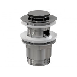 Водослив для умывальника click/clack 5/4, цельнометаллический с малой заглушкой, Alcaplast