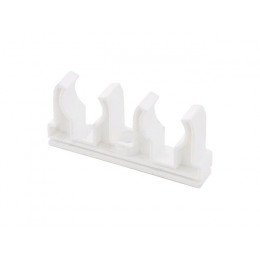 Клипса (опора) для труб ПП двойная d20, бел. РТП