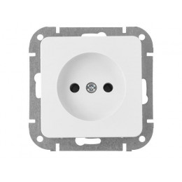 Розетка 1-ая (скрытая, б/з) белая, Astrum, BYLECTRICA