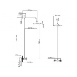 Душевая система (Lt) вентильная (тип I), AV Engineering