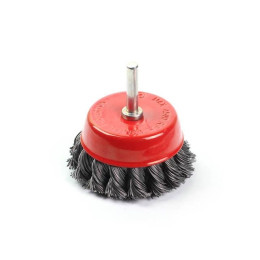 Щетка д/дрели "чашка" косич. 75мм GEPARD (GP0855-75)