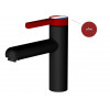 Смеситель для умывальника (Lt) D35, серия Rose черный + красный, a-five