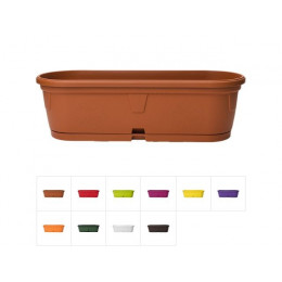 Ящик балконный для цветов Gerber (Гербера) 35x12,5 см с поддоном, DRINA