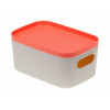 Ящик для хранения с крышкой ИНФИНИТИ 14х7х9,5 см (коралловый) IDEA