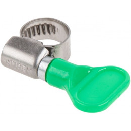 Хомут червячный с ключом "бабочка" 8-12 мм, нерж.сталь (W2) STARFIX