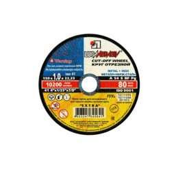 Круг отрезной 150х1.0x22.2 мм для металла LUGAABRASIV