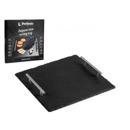 Блюдо для подачи сервировочное 30х30 см, сланец, PERFECTO LINEA