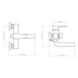 Смеситель для ванны D35-C, серия 200 ECONOCE