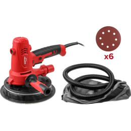 Шлифмашина для стен и потолков WORTEX DG 1885 в кор. 800 Вт, 180 мм, LED, 1200-2300 об/мин