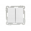 Выключатель 2-клав. (скрытый, винт. зажим) белый, ELITRA, MUTLUSAN