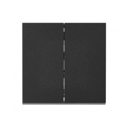 Выключатель 2 клав. проходной (скрытый, 10А) графит, Carre, BYLECTRICA