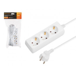 Удлинитель 3м (3 роз., 3,5кВт, с/з, ПВС 3х1,5) Юпитер