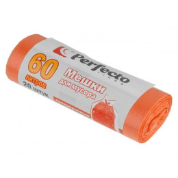 Мешки для мусора суперпрочные, 60 л, 20 шт., PERFECTO LINEA