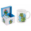 Кружка керамическая, в кор., 360 мл., CHRISTMAS DRAGON-4, PERFECTO LINEA