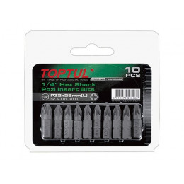 Насадка крестообразная PZ3 25мм 10шт блистер TOPTUL