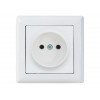 Розетка 1-ая (скрытая, б/з) белая, DARIA, MUTLUSAN