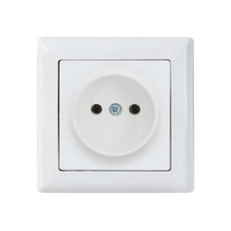 Розетка 1-ая (скрытая, б/з) белая, DARIA, MUTLUSAN
