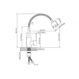 Смеситель для кухни (SUS 304) D35, серия ZAR AV Engineering