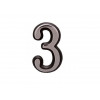 Цифра дверная АЛЛЮР пластик "3" хром