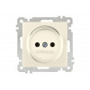 Розетка 1-ая (скрытая, без рамки, б/з) кремовая, DARIA, MUTLUSAN