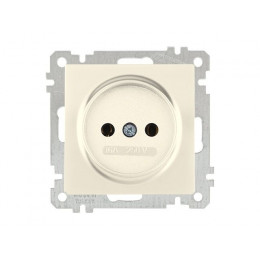 Розетка 1-ая (скрытая, без рамки, б/з) кремовая, DARIA, MUTLUSAN