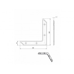 Уголок оконный 100х100x2 мм, белый цинк STARFIX