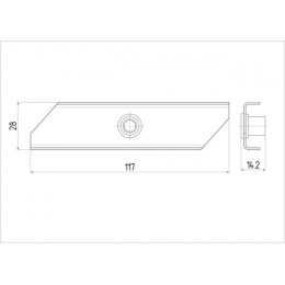 Крепеж решетки к лотку 100, Ecoteck, РФ