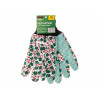 Перчатки х/б с ПВХ "Точка", 10 р-р, зеленые STARTUL GARDEN