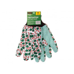 Перчатки х/б с ПВХ "Точка", 10 р-р, зеленые STARTUL GARDEN