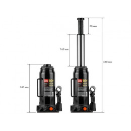 Домкрат гидравлический 10т бутылочный 240-480мм STARTUL AUTO (ST8019-10)