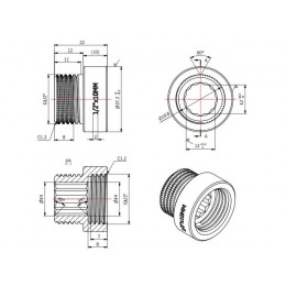 Удлинитель 1/2" вн.-нар. х 10 мм, AV Engineering (инд. упак.)