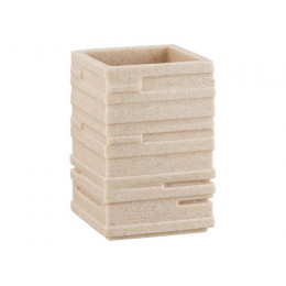 Стакан для зубных щеток WEATHERED SAND, бежевый, PERFECTO LINEA