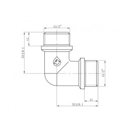 Колено 1/2" нар.-нар. с ограничителем, AV Engineering (инд. упак.)