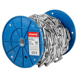 Цепь сварная короткозвенная, оцинк. М10 DIN 766 (бухта 10 м) STARFIX