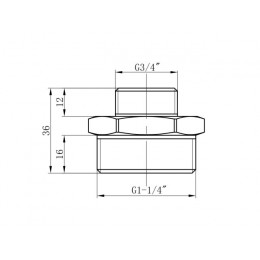 Ниппель ред. 1 1/4" нар. х 3/4" нар., AV Engineering (инд. упак.)