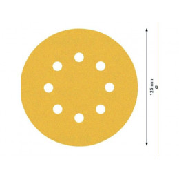 Шлифлист Expert C470 125 мм, K120 с 8 отверстиями Bosch
