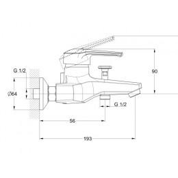 Смеситель для ванны D40-A, серия 630 ECONOCE