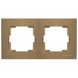 Рамка 2-ая горизонтальная золотая, RITA, MUTLUSAN