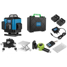 Нивелир лазерный BULL LL 3404 в чем. + аксессуары 4х360°, до 60 м, +/- 0.3 мм/м, зеленый