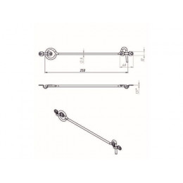 Крючок ветровой 250 мм, белый цинк STARFIX