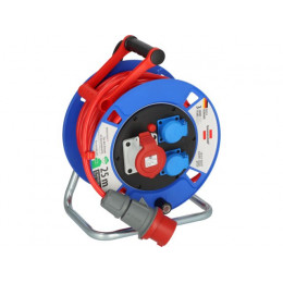 Удлинитель на катушке 25м IP44 (2роз.+1 на 400В cо штекером, с/з) Garant Brennenstuhl