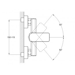 Смеситель для душа D35-A, серия 590 ECONOCE