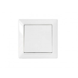 Выключатель 1 клав. с самовозвратом (скрытый, 10А) белый, Стиль, Byletrica