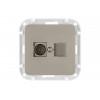 Розетка 1-ая телевизионная (скрытая) песочная, Astrum, BYLECTRICA