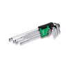 Набор ключей шестигр. 1/16"-3/8" 9шт длин.с шар. TOPTUL