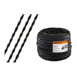 Ретро провод "Эко" 2х2,5 витой, черный (50м) TDM