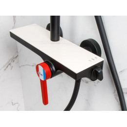 Душевая система (Lt) D35, серия Rose черный + красный, a-five