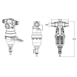 Фильтр самоочищающийся 3/4" нар., с манометром, AV Engineering (инд. упак.)