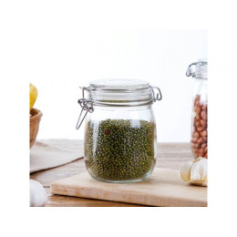 Банка для сыпучих продуктов стеклянная WECKER (Веккер) 1000 мл, PERFECTO LINEA