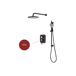 Душевая система (Lt) D35, серия Rose черный + красный, a-five